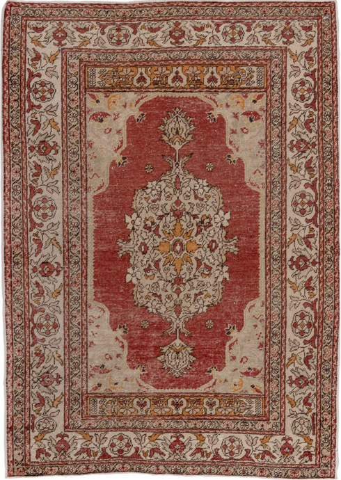 Vintage Oushak Area Rug (4' x 6')